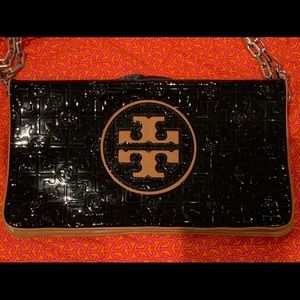 Tory Burch Black & Tan Leather Purse